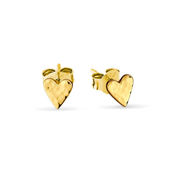 Aphrodite Heart Studs (Gold)