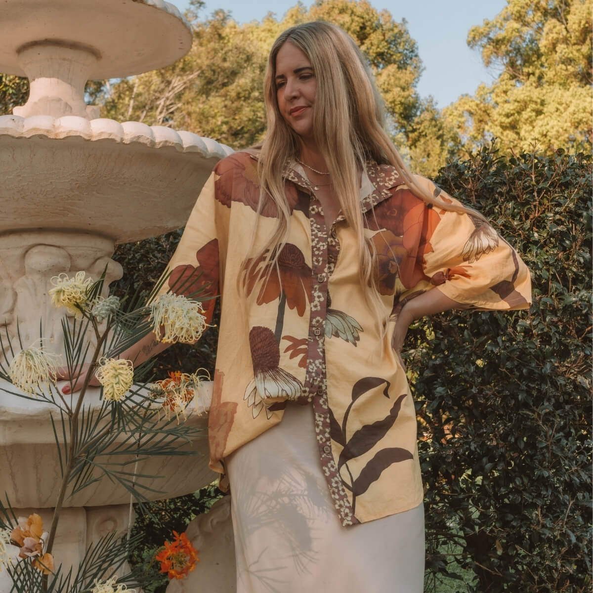 Glades Over Swim Shirt - Camomile