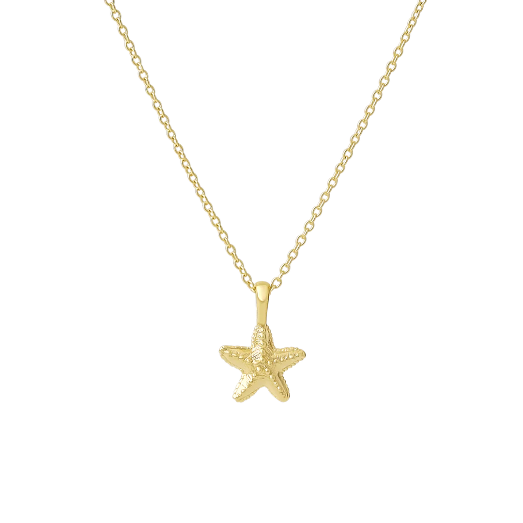 Dainty Starfish Necklace (Gold) by Midsummer Star