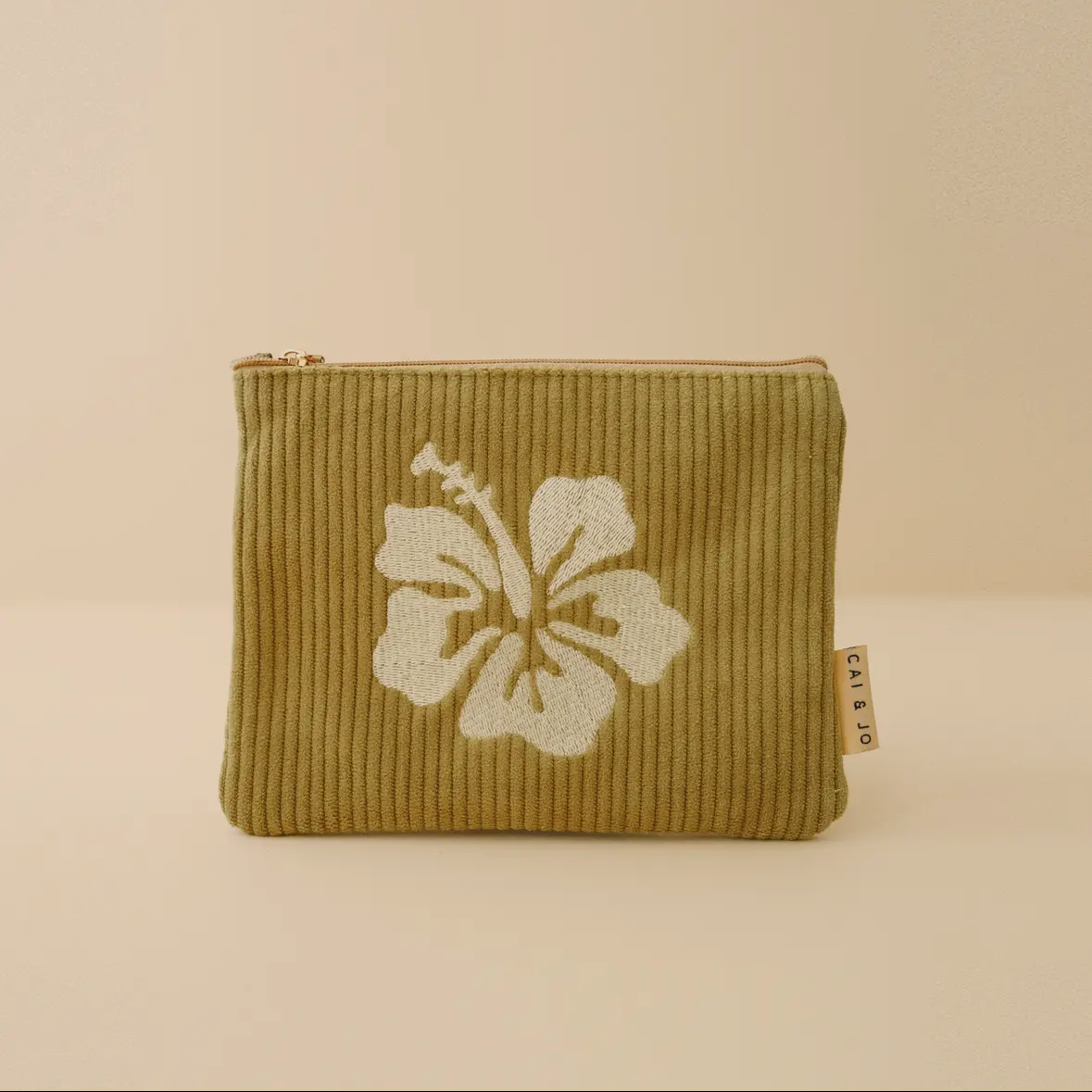 Corduroy Pouch (Olive) by Cai & Jo