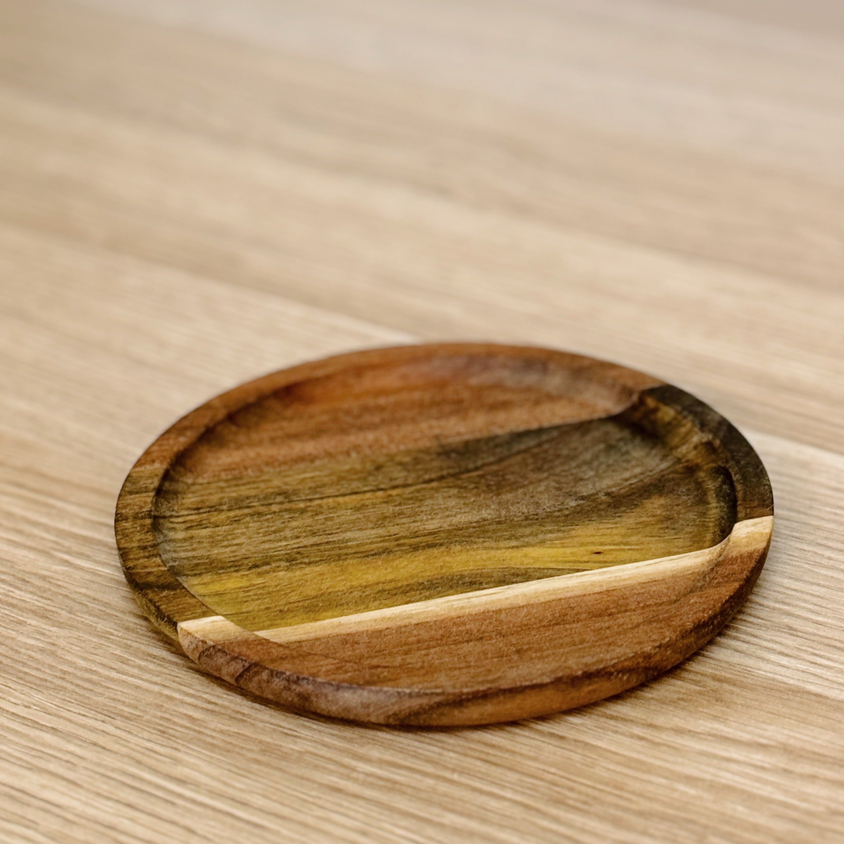 Large Walnut Timber Candle Stand