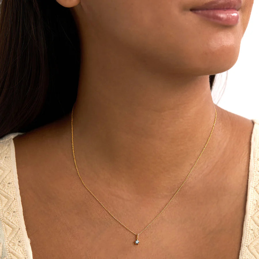 Birthstone Neck Charm (Gold)