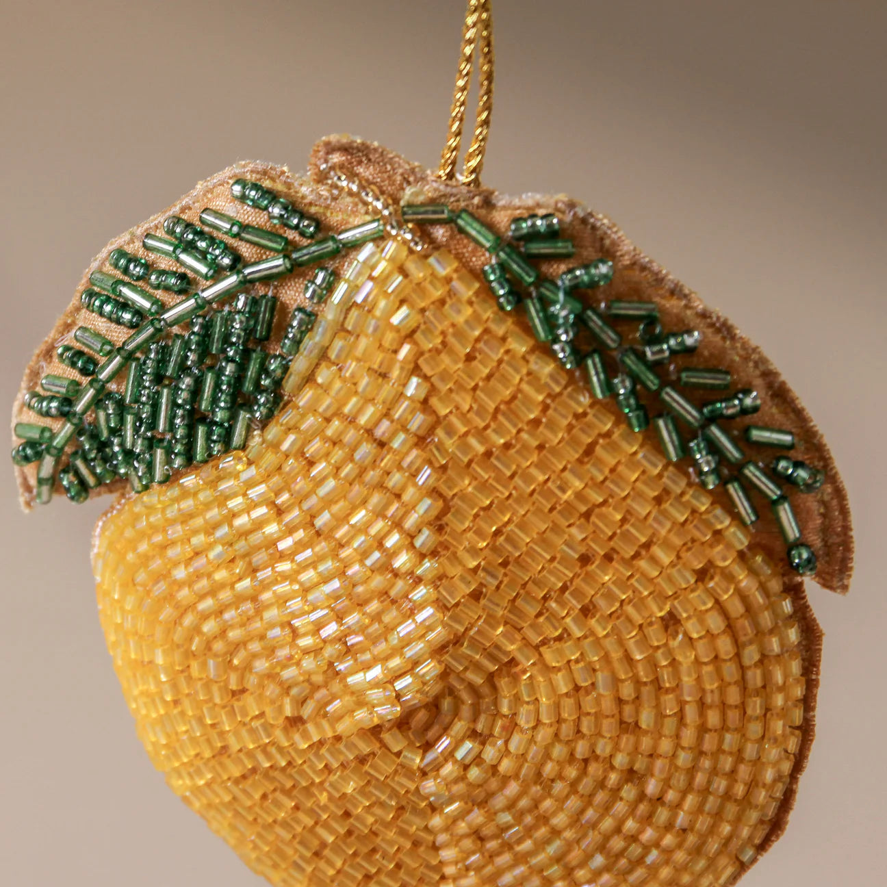 Lemon Christmas Decoration (Beaded) - Indigo Love Collectors