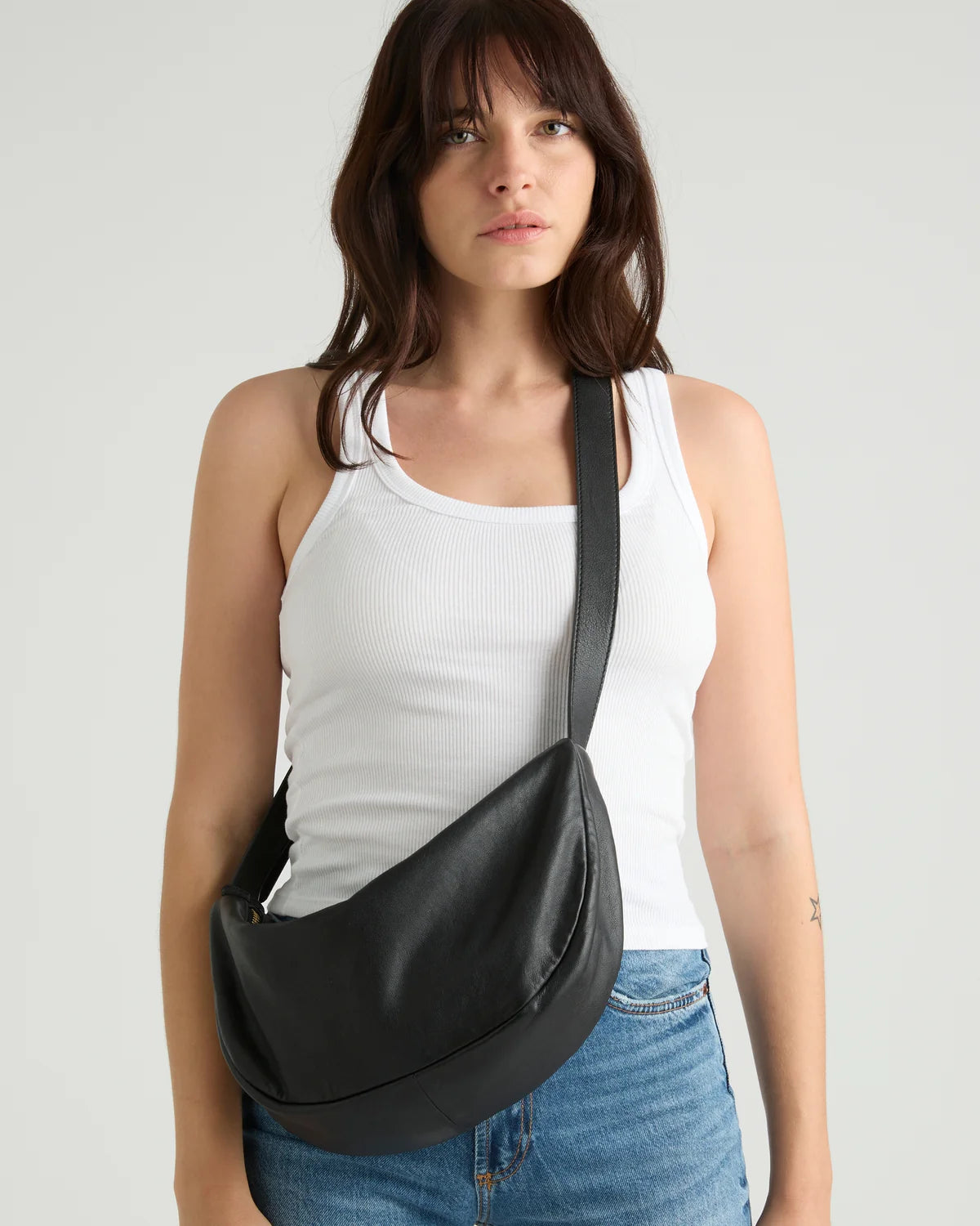Shasta Leather Sling by Juju & Co - Black