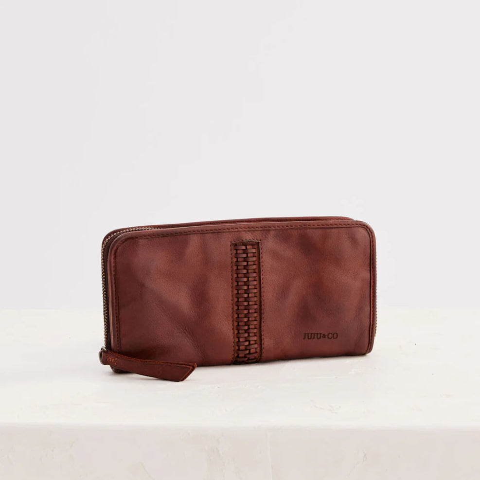 Braid Wallet by Juju & Co - Cognac