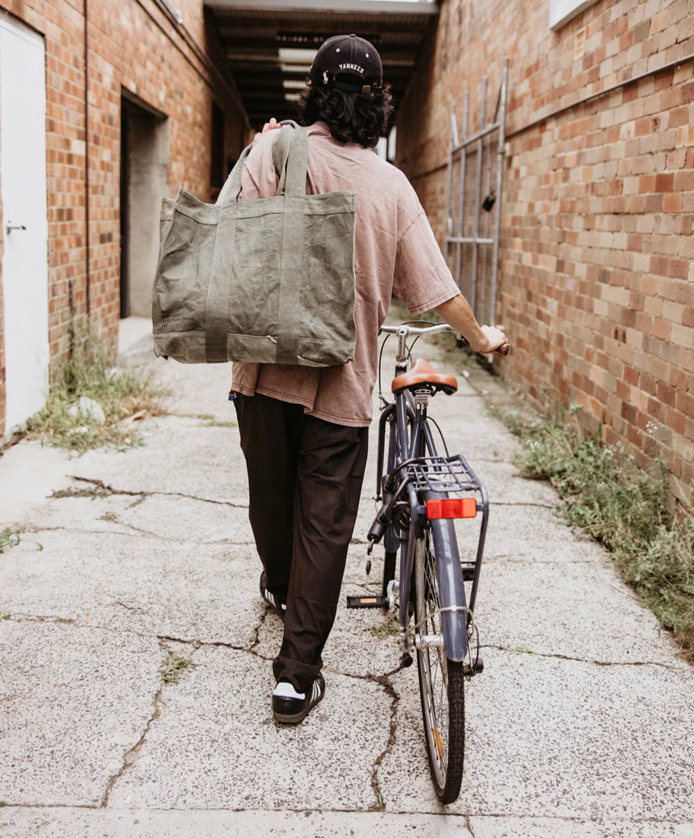 Pony Rider - Land of Mates Upcycled Tote | Khaki