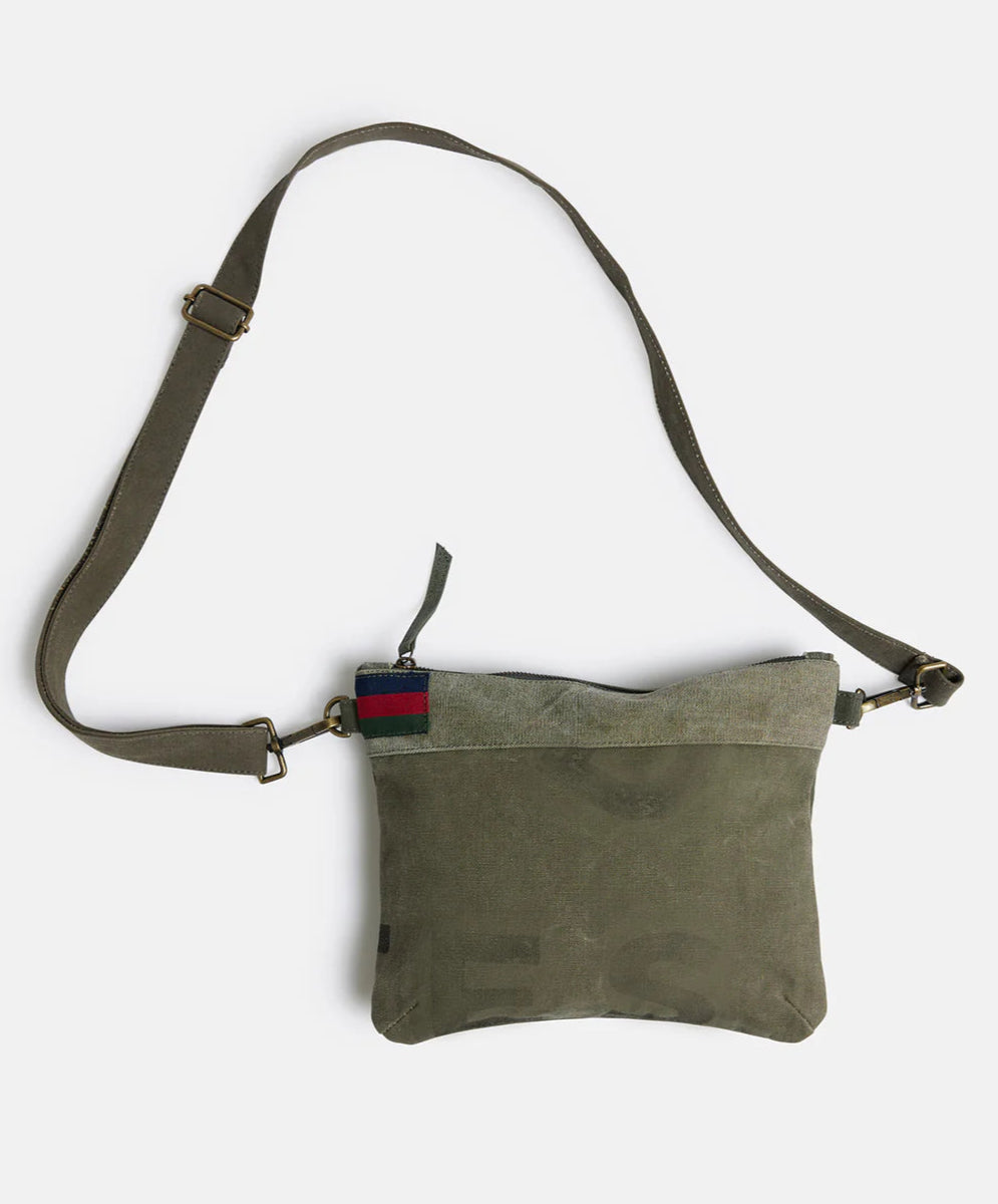 Pony Rider - Land of Mates Upcycled Clutch - Khaki