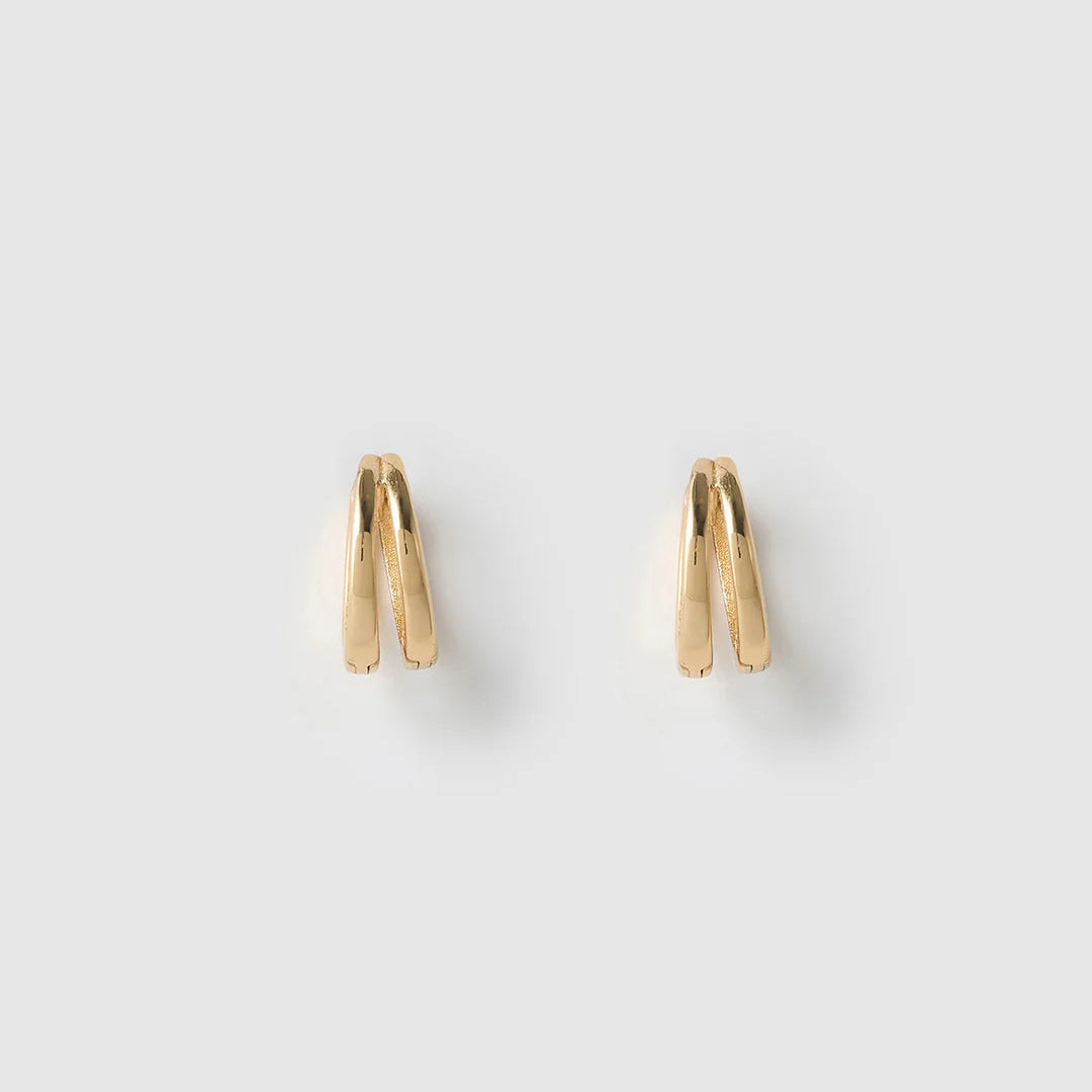 Jean Gold Huggie Earrings by Arms of Eve