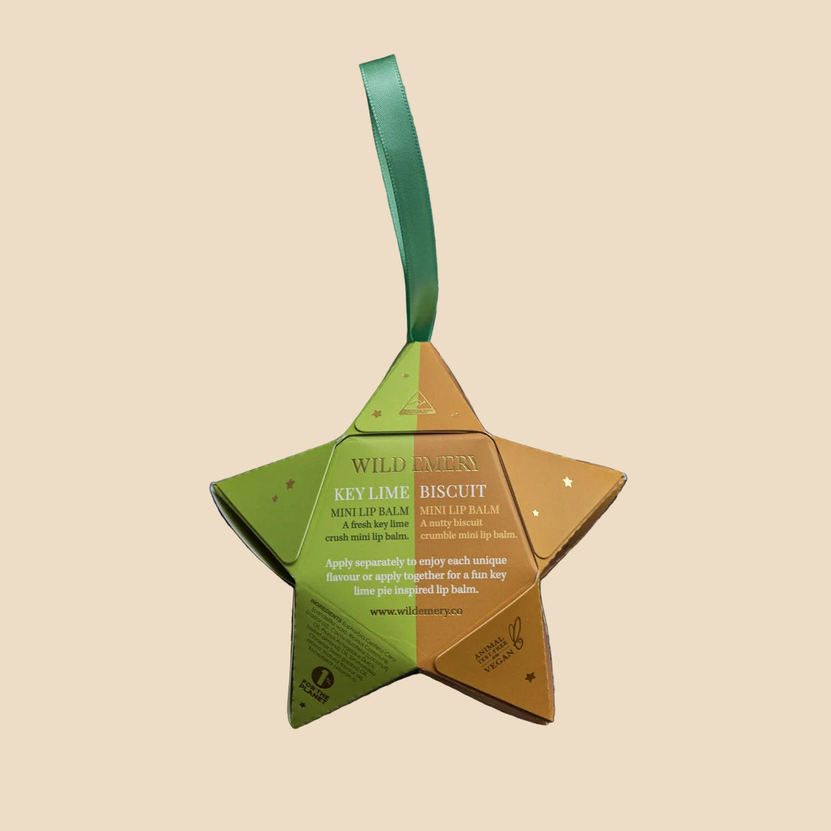 Key Lime Pie Mini Lip Balm Duo Star by Wild Emery