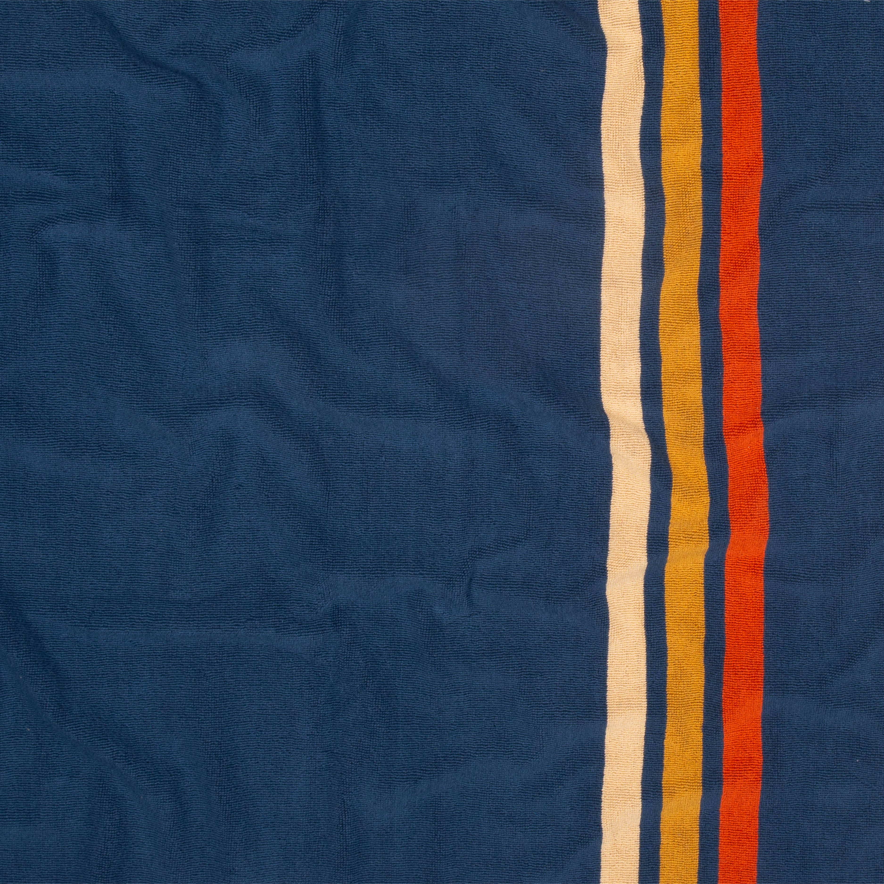 'Pontoon' French Terry Towel in Navy by Layday
