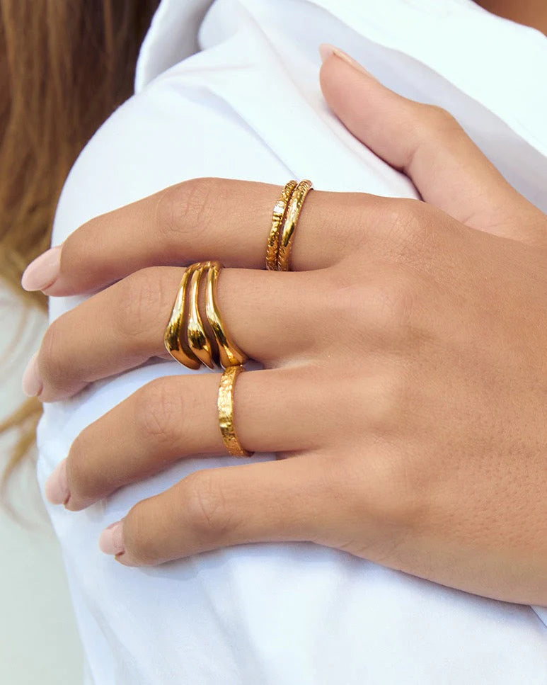 Lorenzo Gold Stacking Ring by Arms of Eve