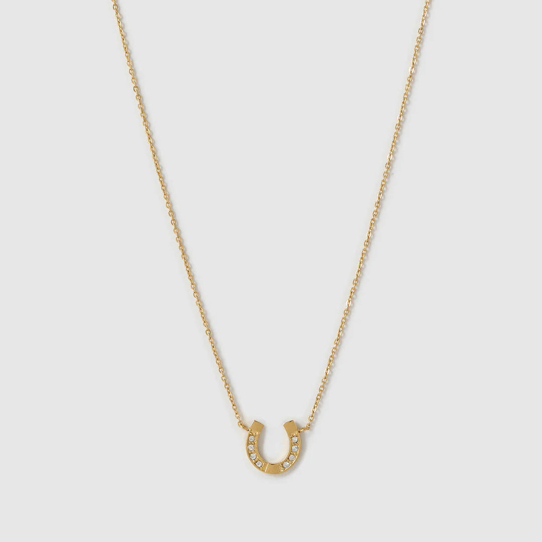 Lucky Horseshoe Necklace (Gold) by Arms of Eve