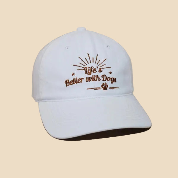 'Life's Better With Dogs' Baseball Cap by Thrivvy