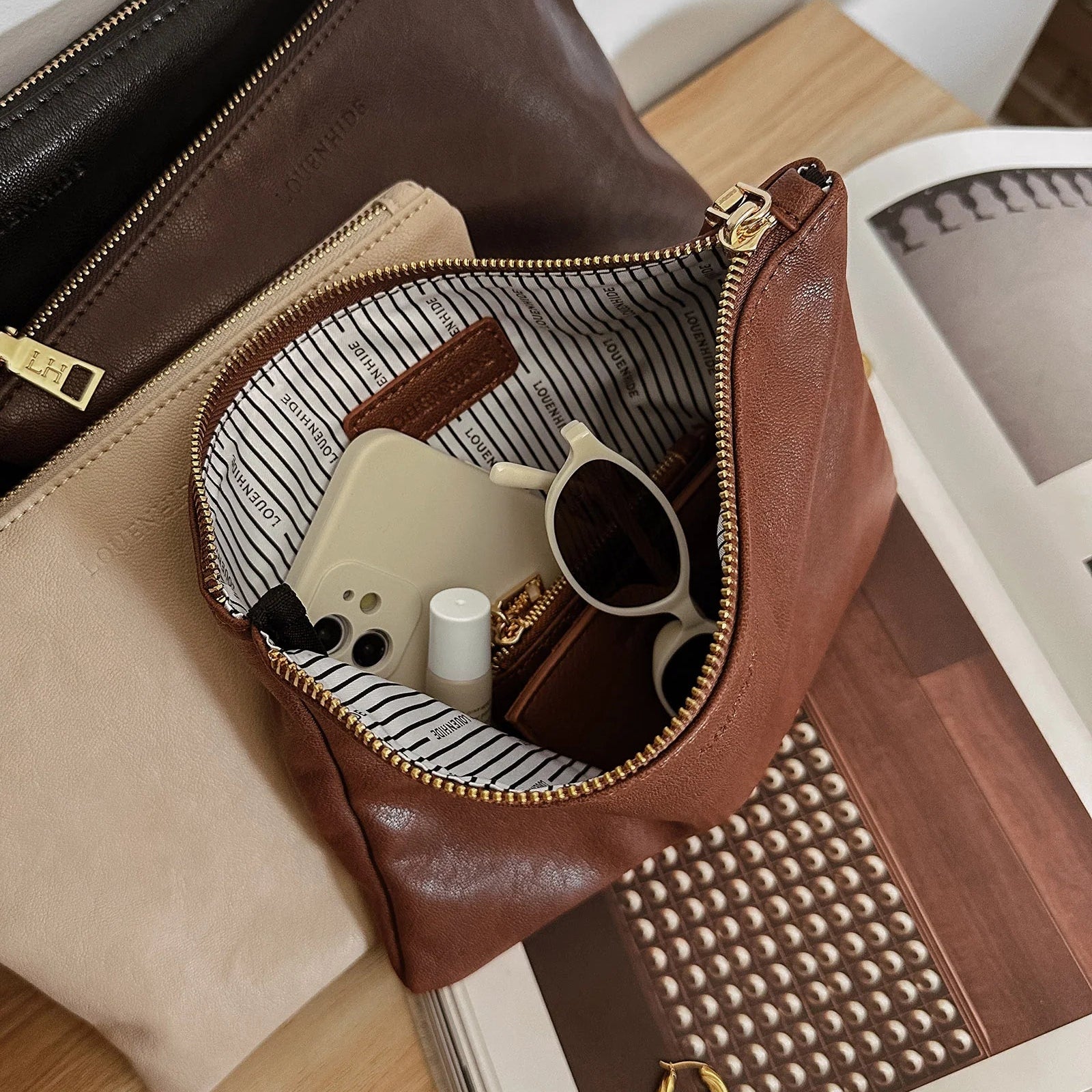 Louie Pouch (Saddle Cognac) by Louenhide