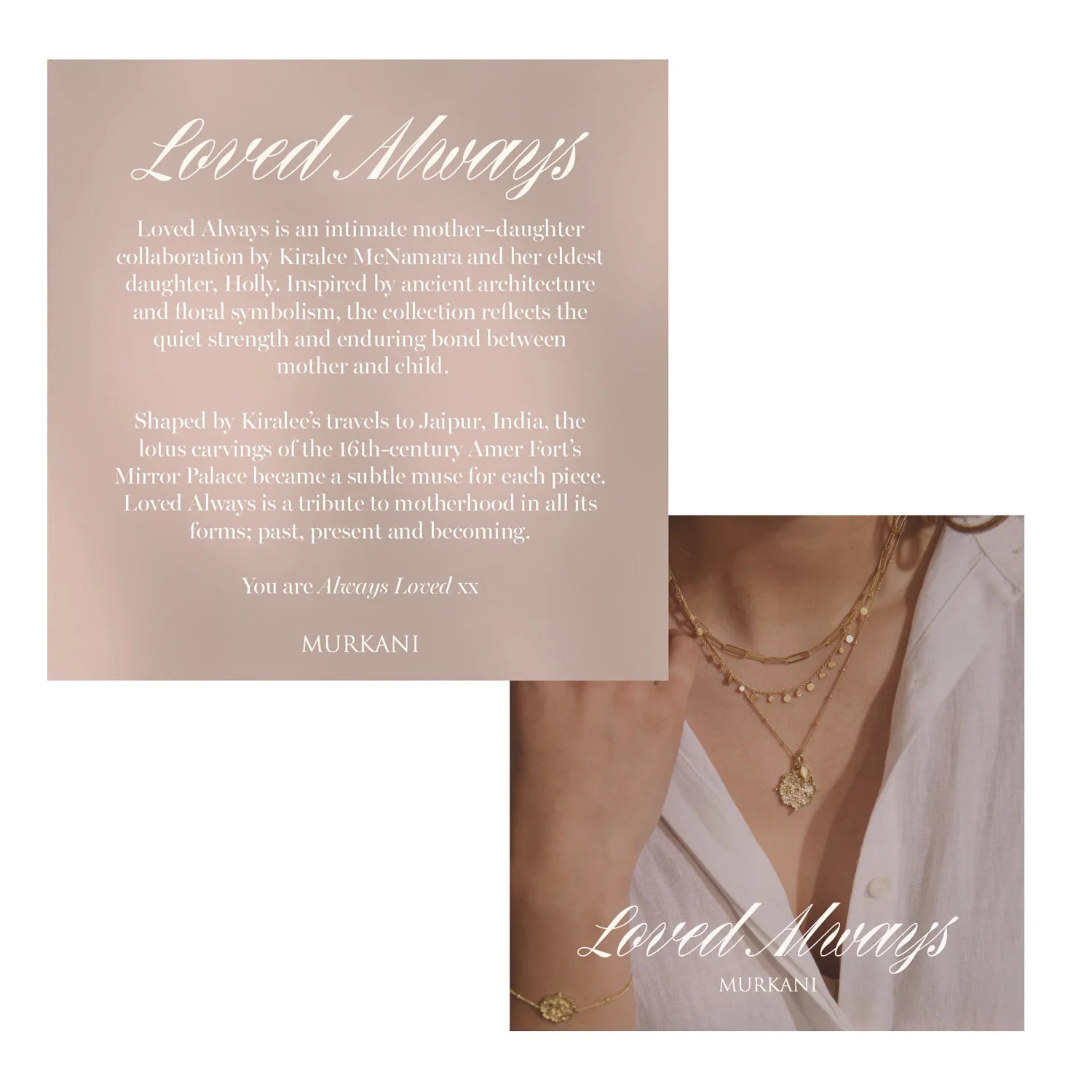 Loved Always Pendant Necklace (Gold or Silver) by Murkani