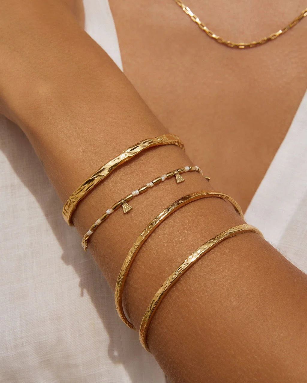 Natalia Gold Bracelet (Vanilla) by Arms of Eve