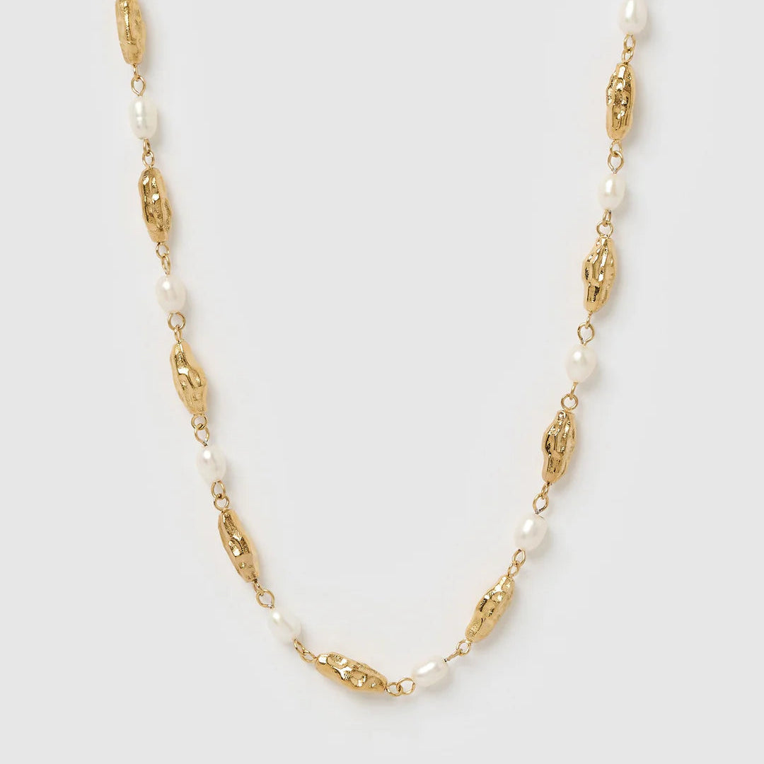 Mimi Pearl & Gold Necklace by Arms of Eve