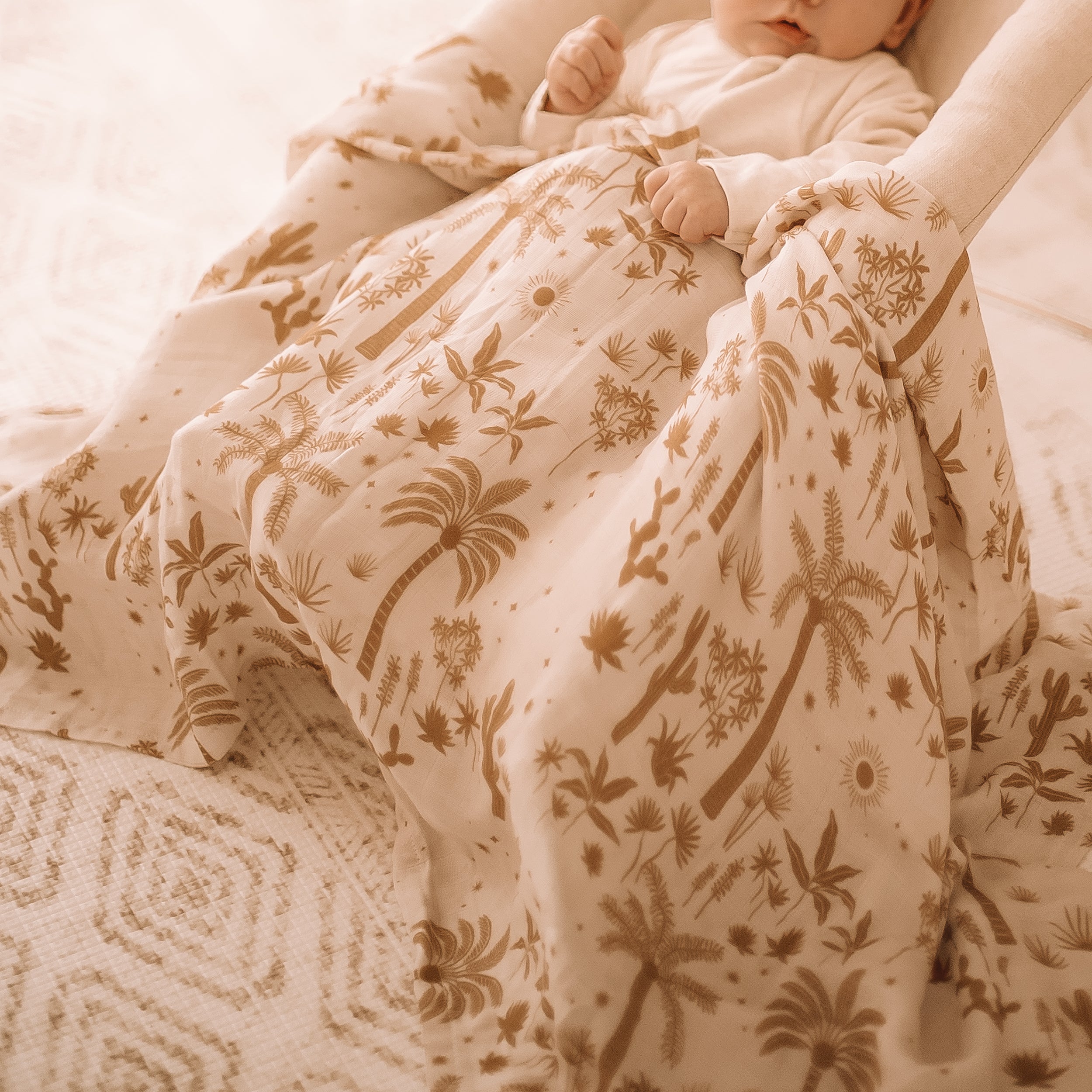 Desert Palms Organic Muslin Swaddle