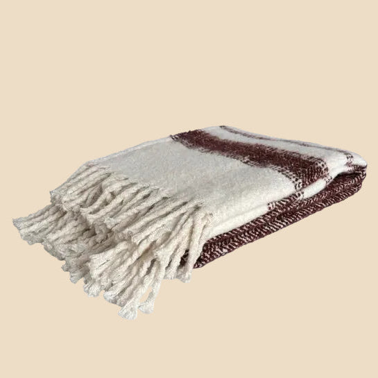 Marai Brushed Woven Throw – Chocolate