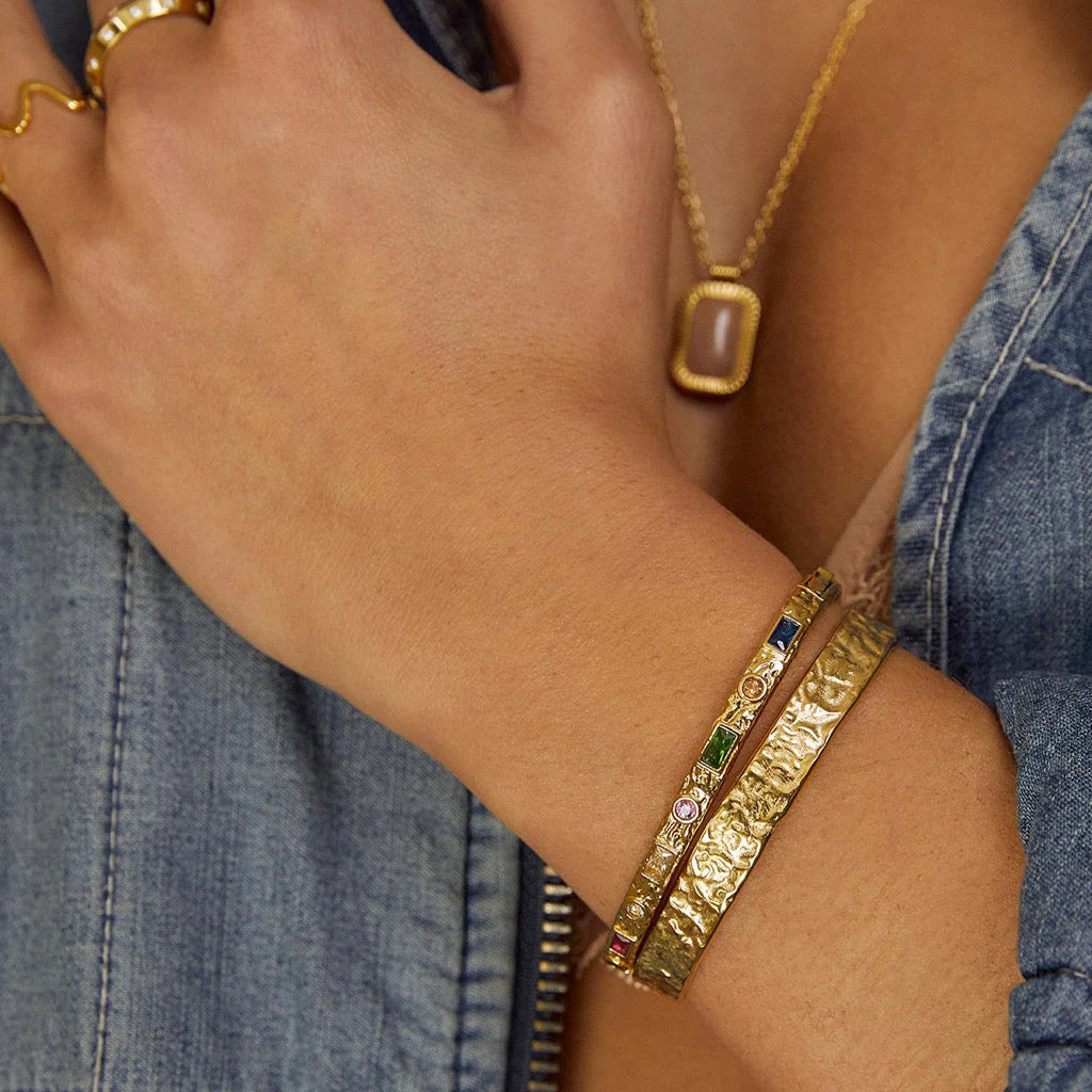 Melrose Gold Cuff Bracelet by Arms of Eve