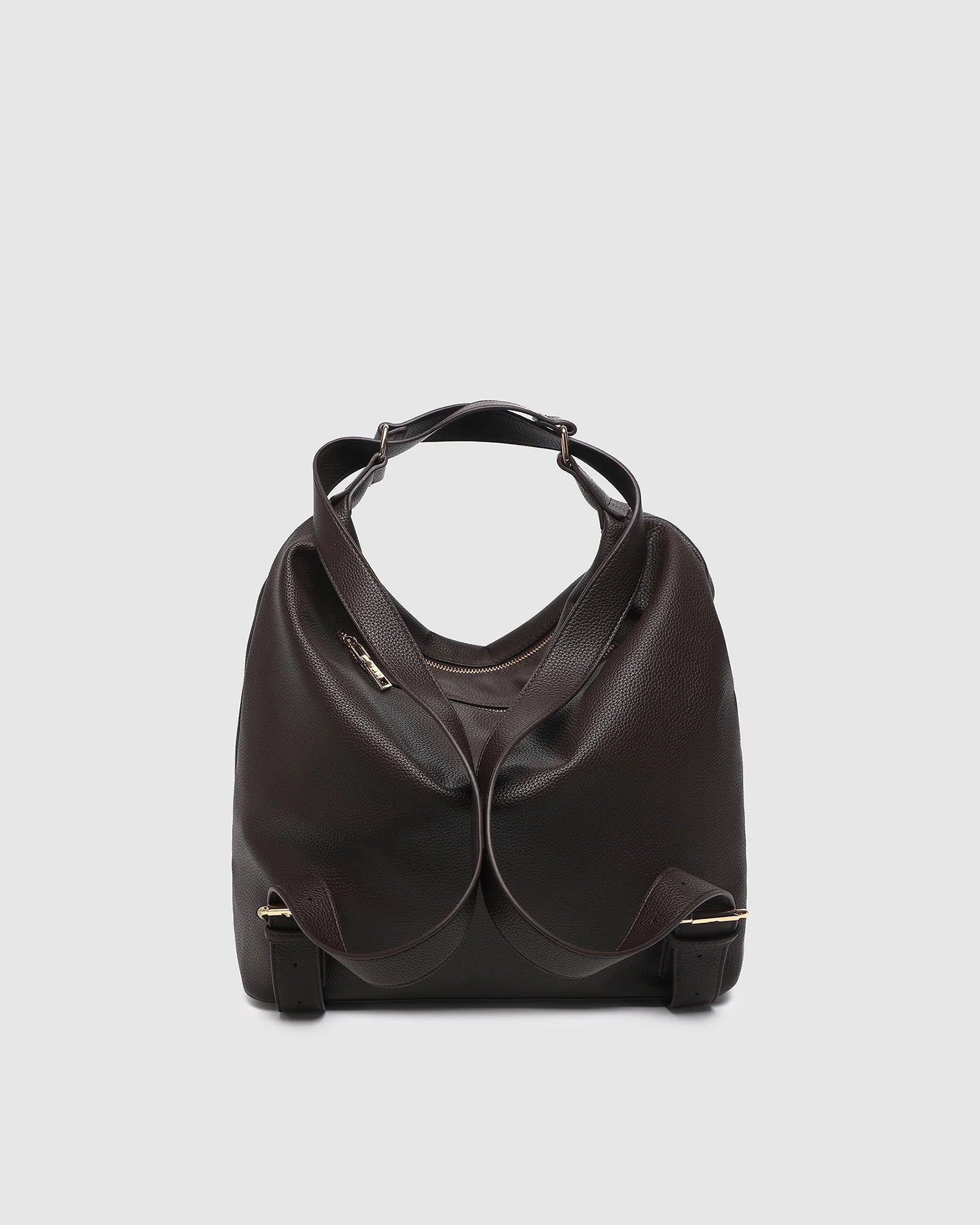Miley Convertible Backpack (Chocolate) by Louenhide