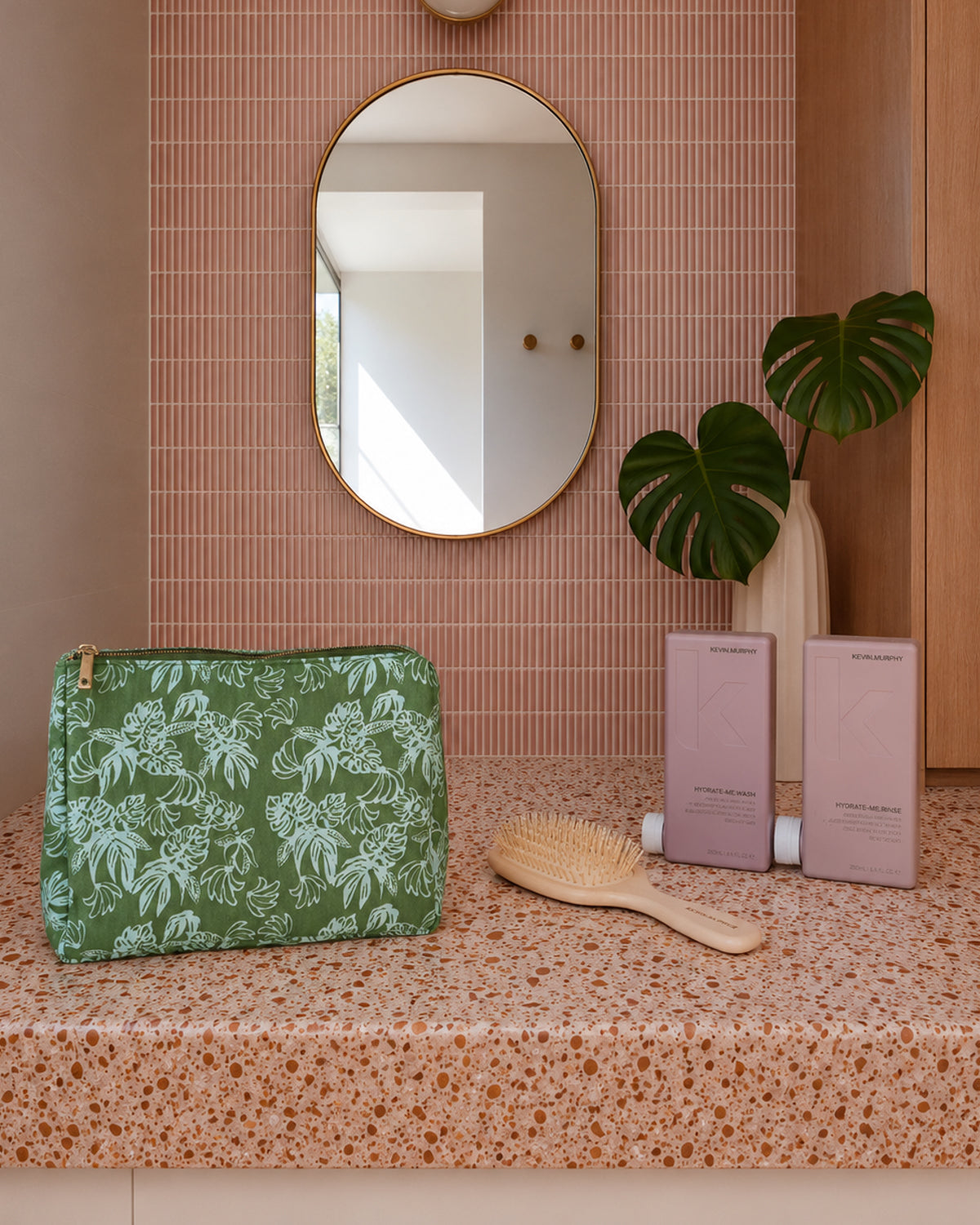 Loco Living Fabric Cosmetic Bag - Monstera