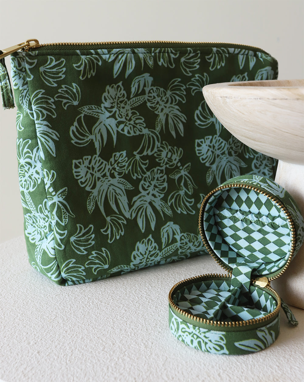 Loco Living Fabric Cosmetic Bag - Monstera