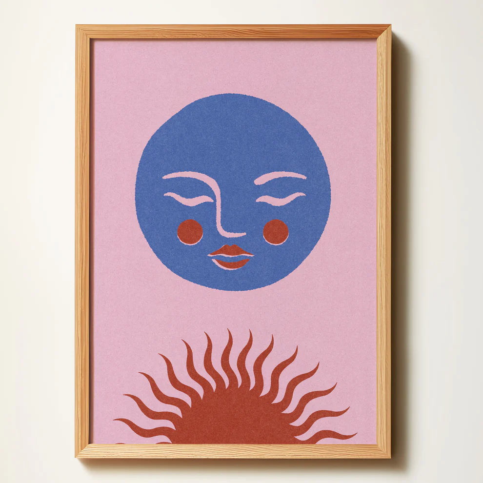 Moon Face Musk Pink - Print by Harley & J
