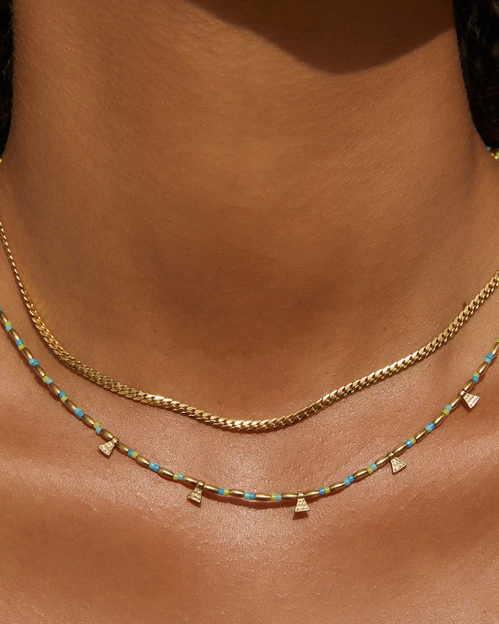 Natalia Gold Necklace (Ocean) by Arms of Eve