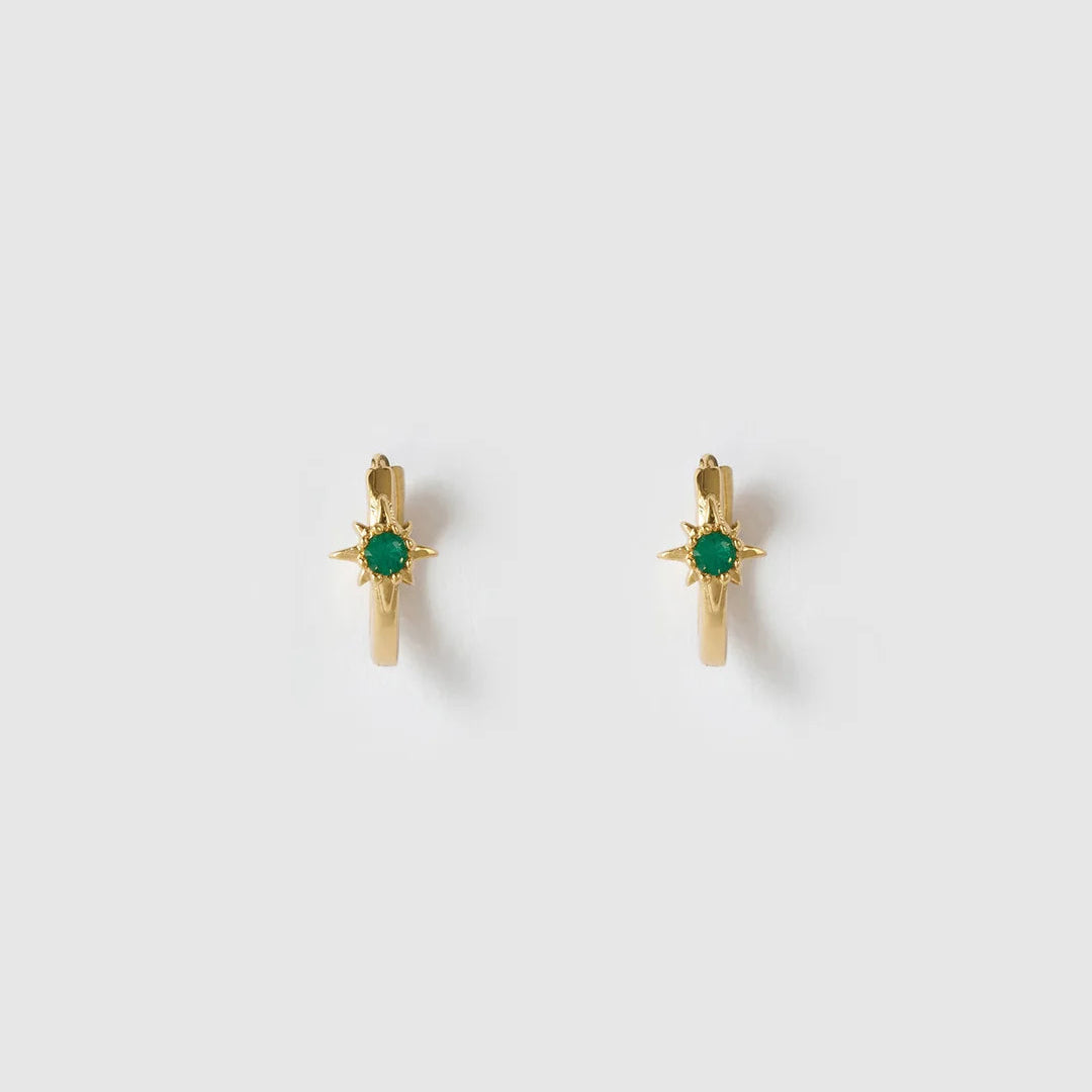 Nova Emerald Gold Huggies by Arms of Eve