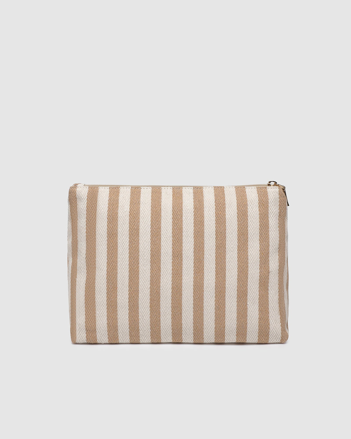 Nala Makeup Bag (Beige Stripe) by Louenhide