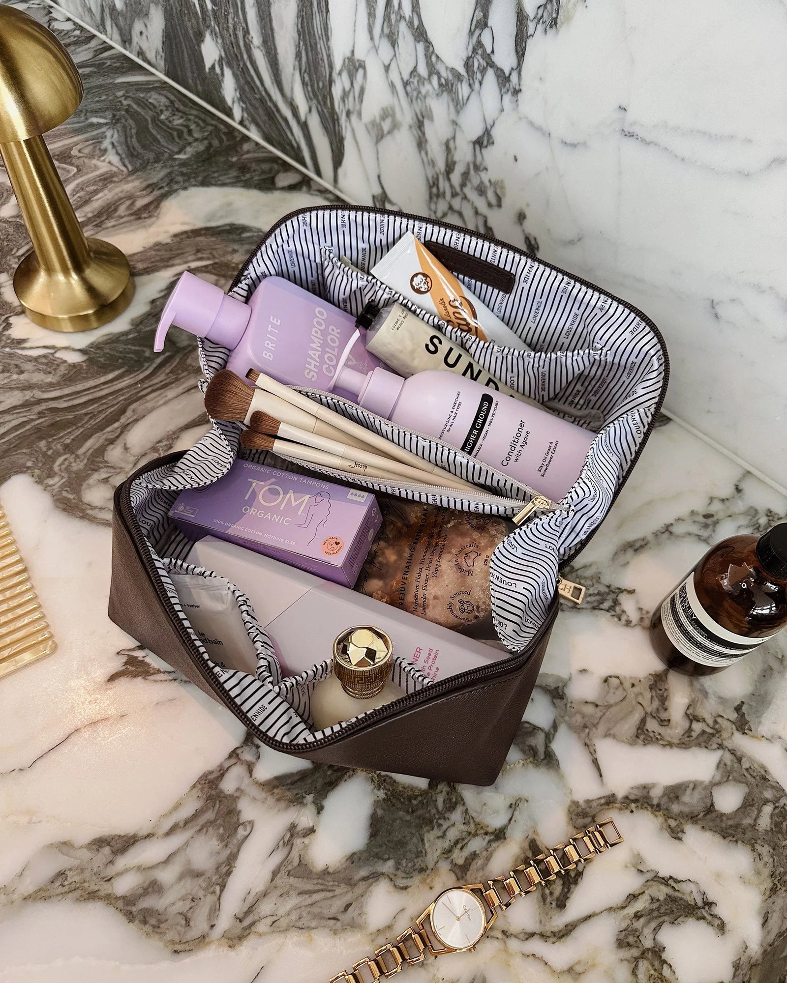 Orion Cosmetic Case (Chocolate) by Louenhide