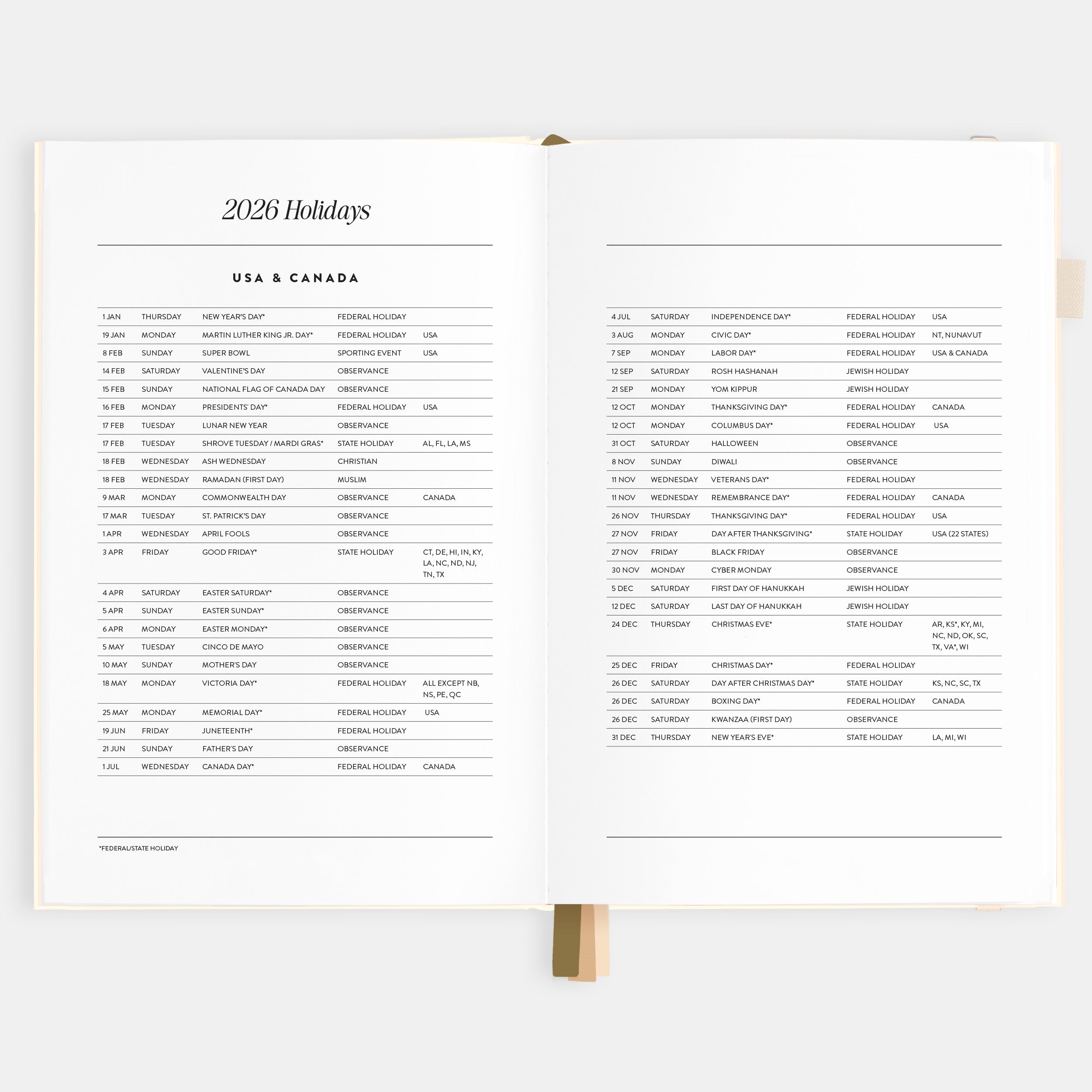 2026 Cream Planner (A5)