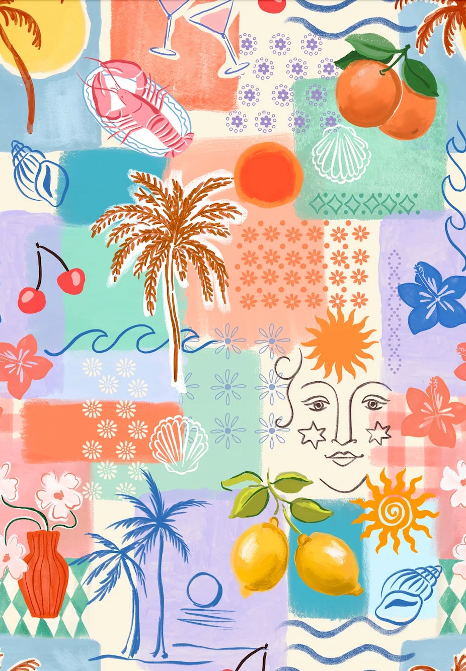 Pacific Paradise Riva Hair Towel Wrap by Louvelle