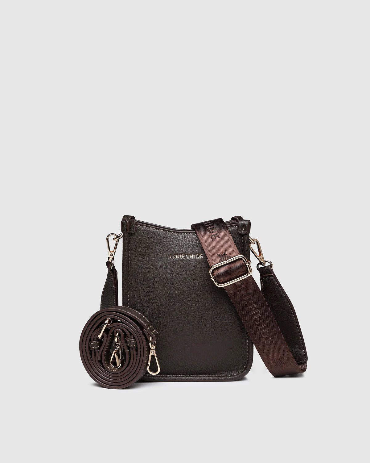 Parker Phone Crossbody Bag (Chocolate) by Louenhide