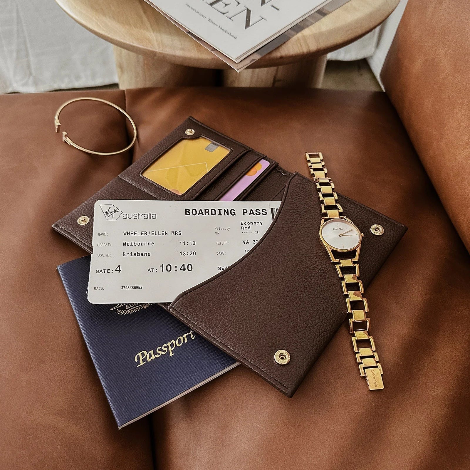 Venice Passport Holder (Chocolate) by Louenhide