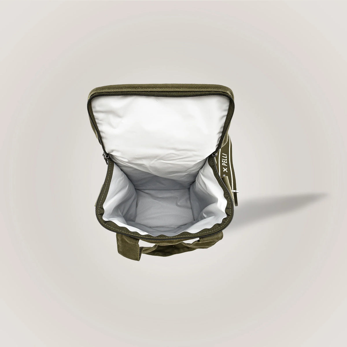 On the Grapevine Waxed Canvas Wine Cooler Bag - Burnt Olive
