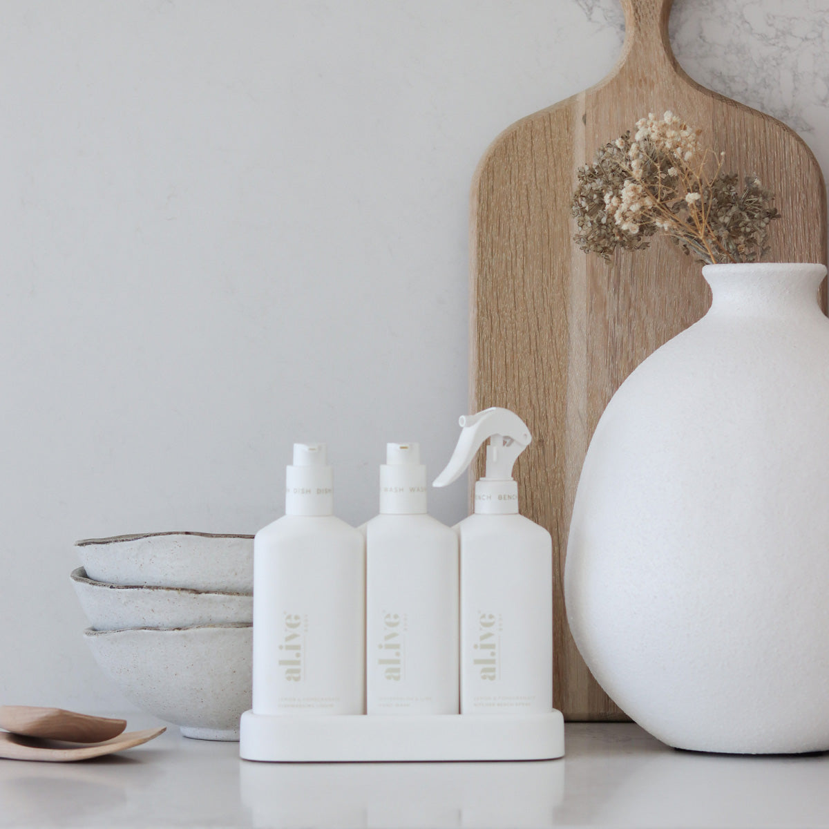 Alive Kitchen Trio // WHITE - Lemon Myrtle & Honeydew