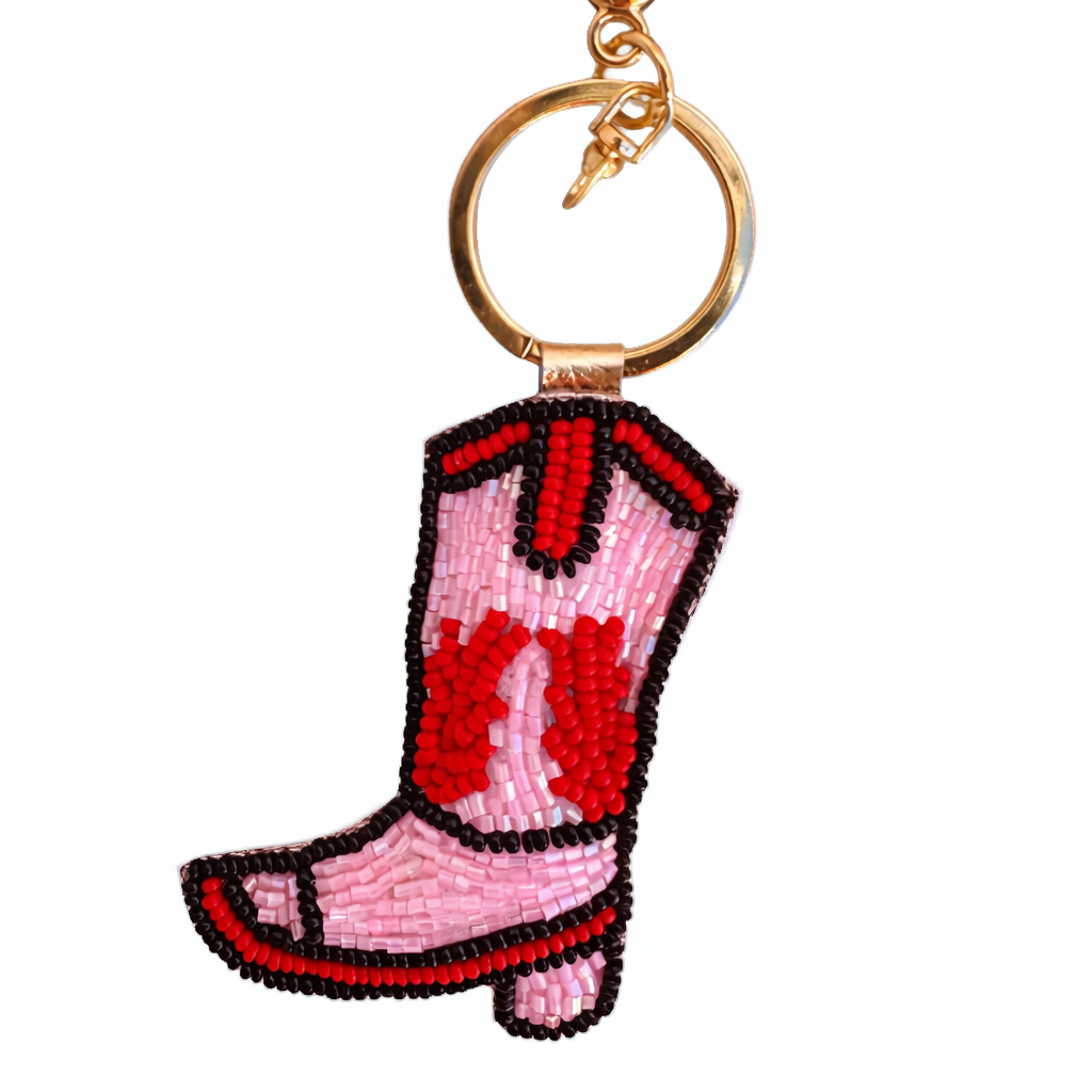 Cowboy Boots Keyring 2D Acrylic Cowboy Boots Key Ring For Horse Lovers