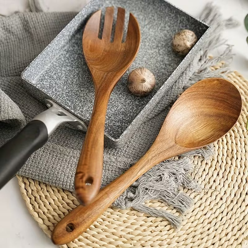 Teak Salad Servers – Set of 2