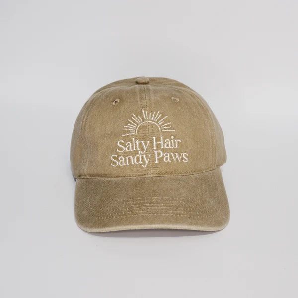 Salty Hair Sandy Paws Baseball Cap by Thrivvy