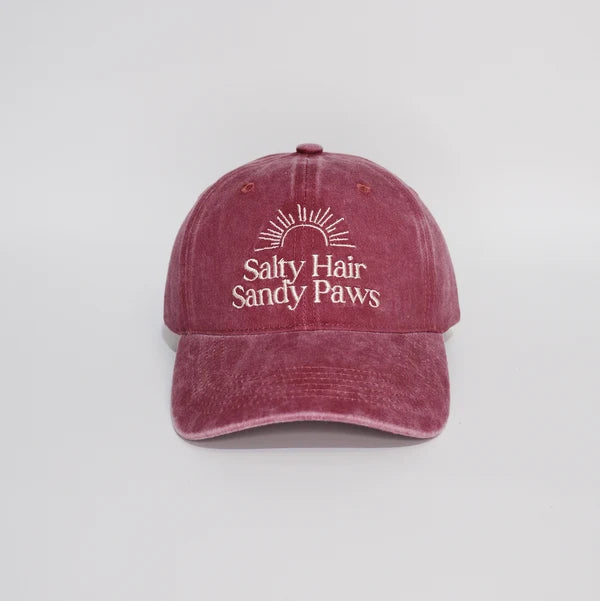 Salty Hair Sandy Paws Baseball Cap by Thrivvy