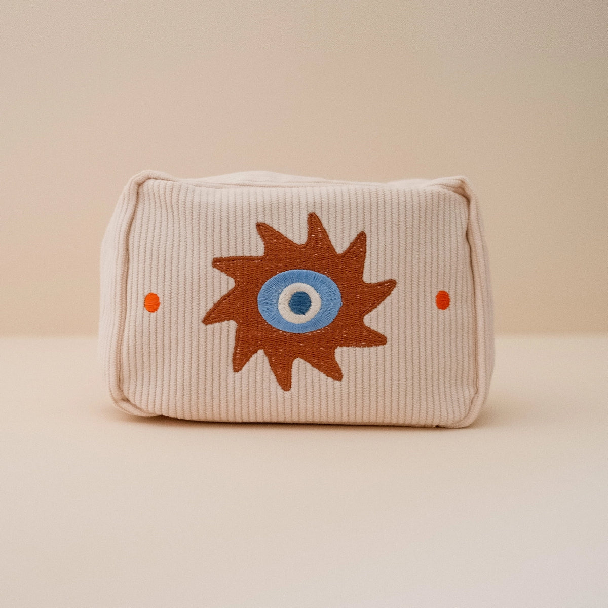 Corduroy Makeup Bag (Seashell) by Cai & Jo