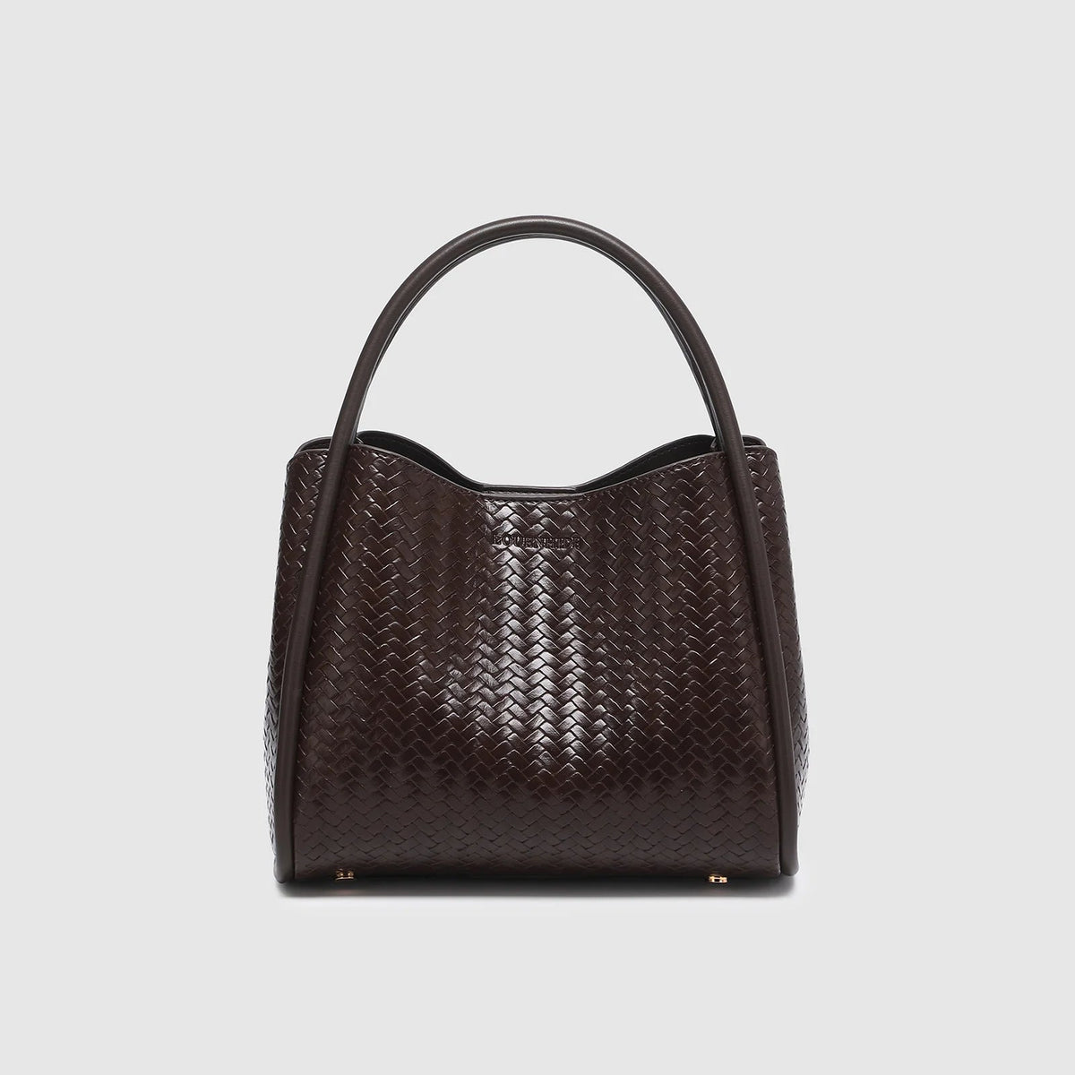 Steffie Mini Tote (Woven Chocolate) by Louenhide