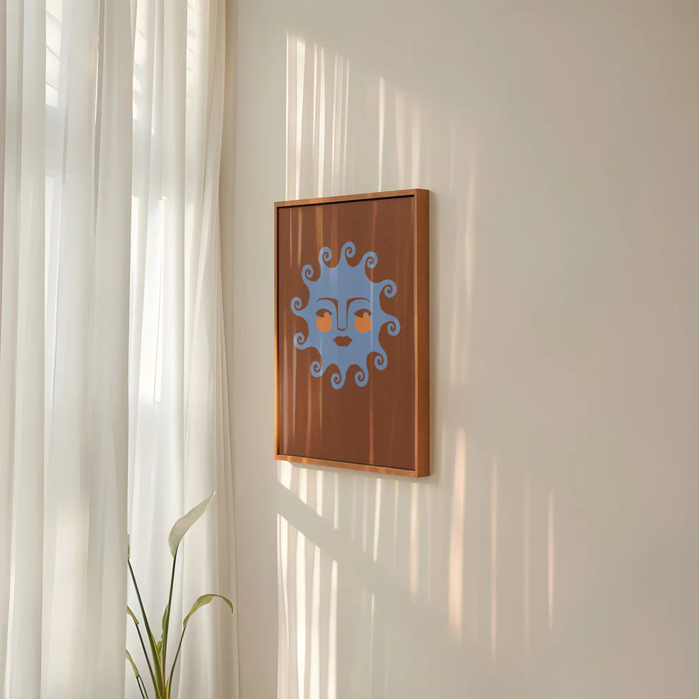 Sun Face Cerulean Blue - Print by Harley & J