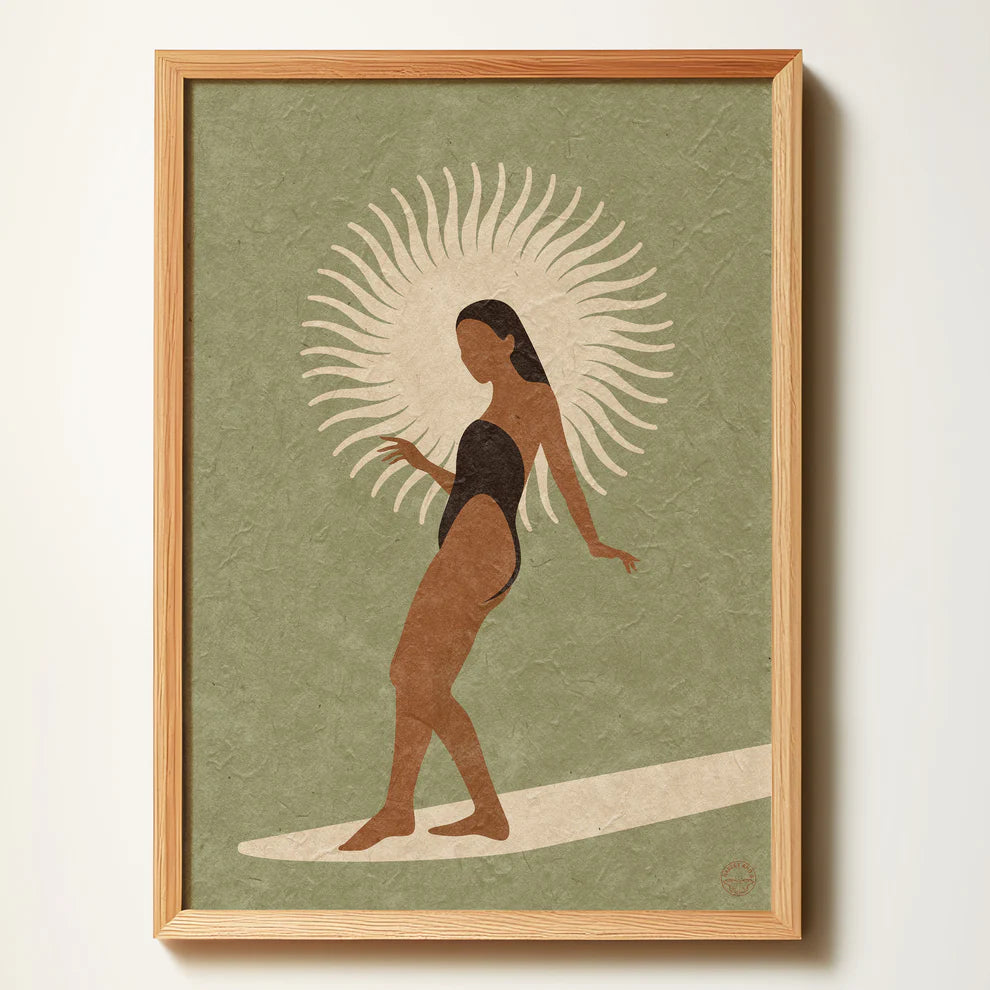 Sun Glider Sage - Vintage Print by Harley & J