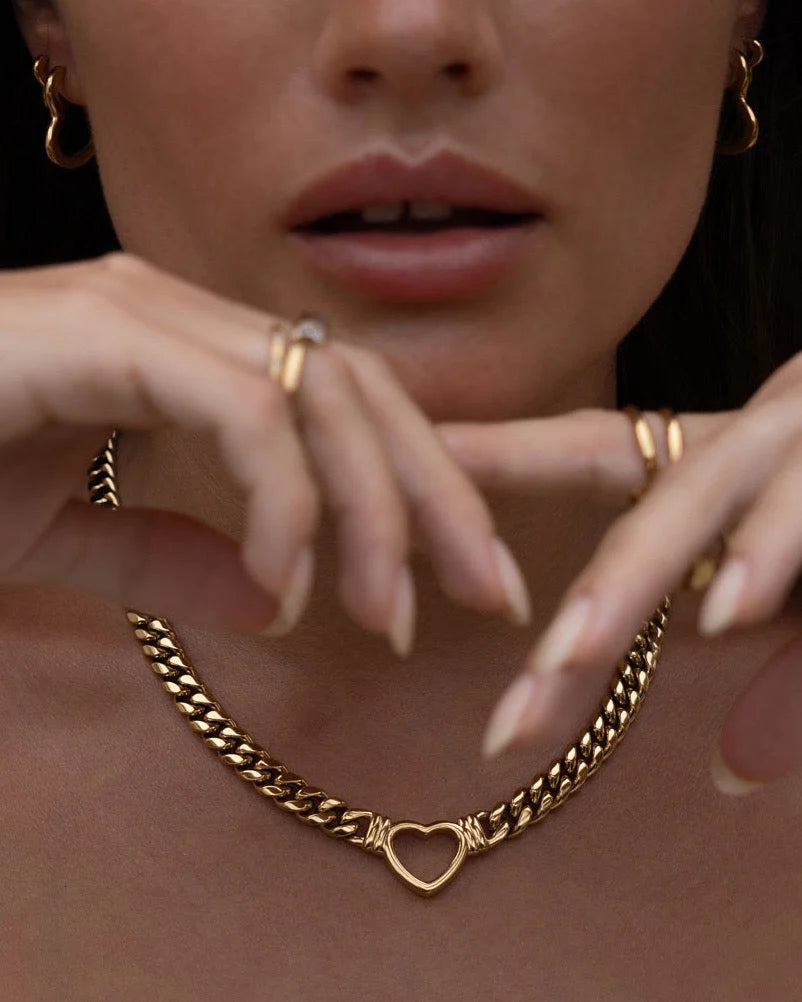 Valentine Gold Necklace by Arms of Eve