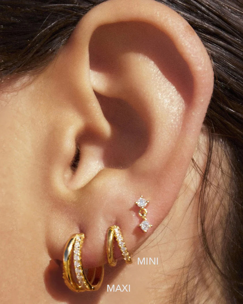 Winnie Gold Huggie Earrings by Arms of Eve