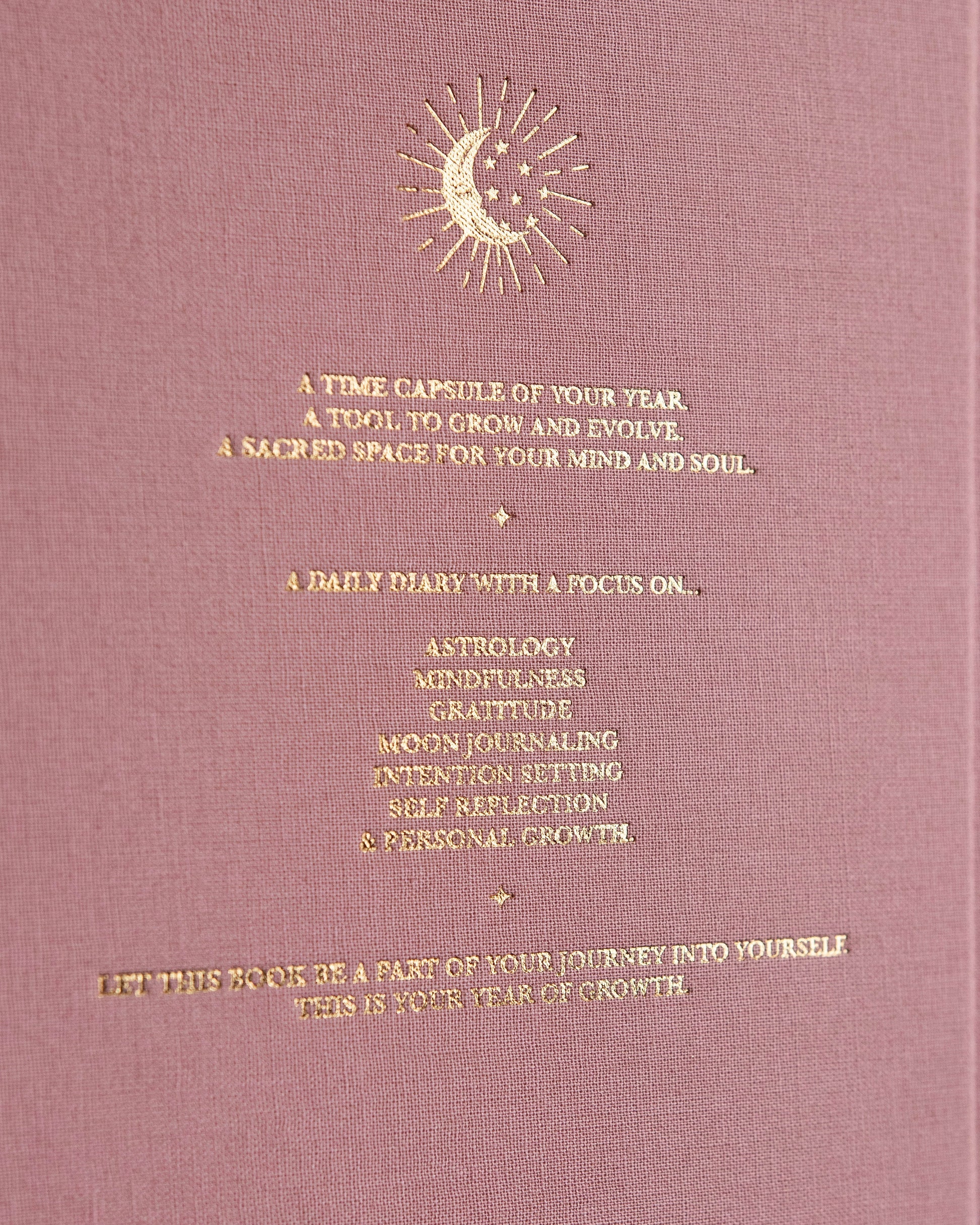 2026 Year of Growth Diary by Dreamy Moons - Rich Burgundy