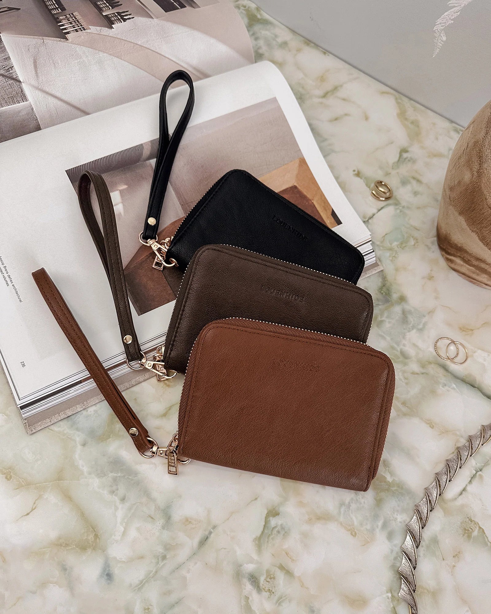 Eden Wallet (Saddle Black) by Louenhide